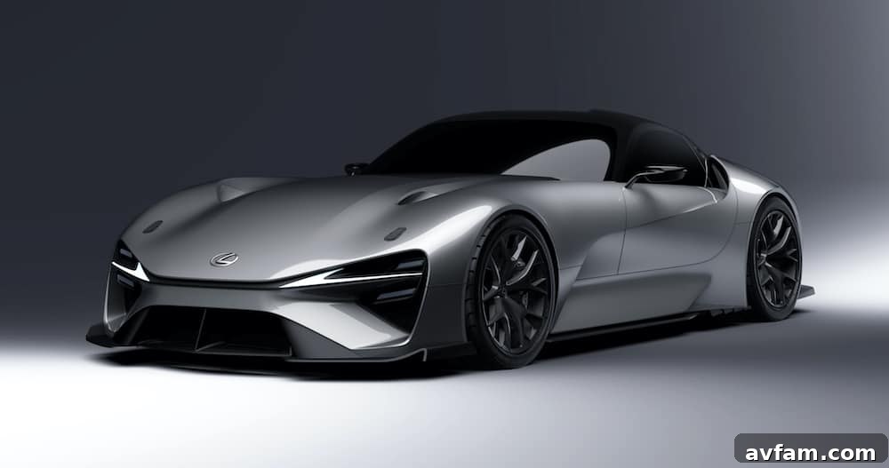 Another view of Toyota's electric SUV concept, with futuristic design elements