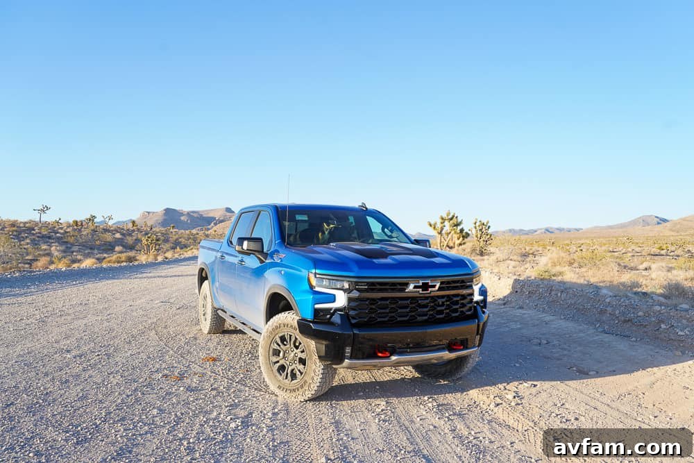 Chevy Silverado ZR2 approaching a water crossing