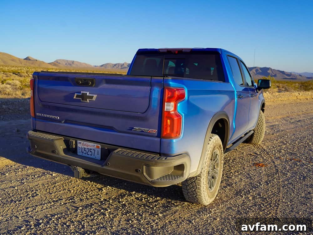 Chevy Silverado ZR2 from front-quarter view in a scenic location