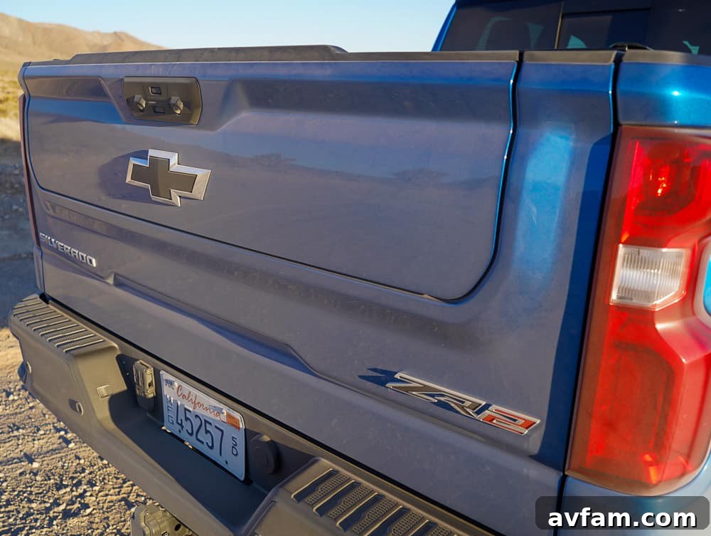 Chevy Silverado ZR2 on an open road, heading into the wilderness