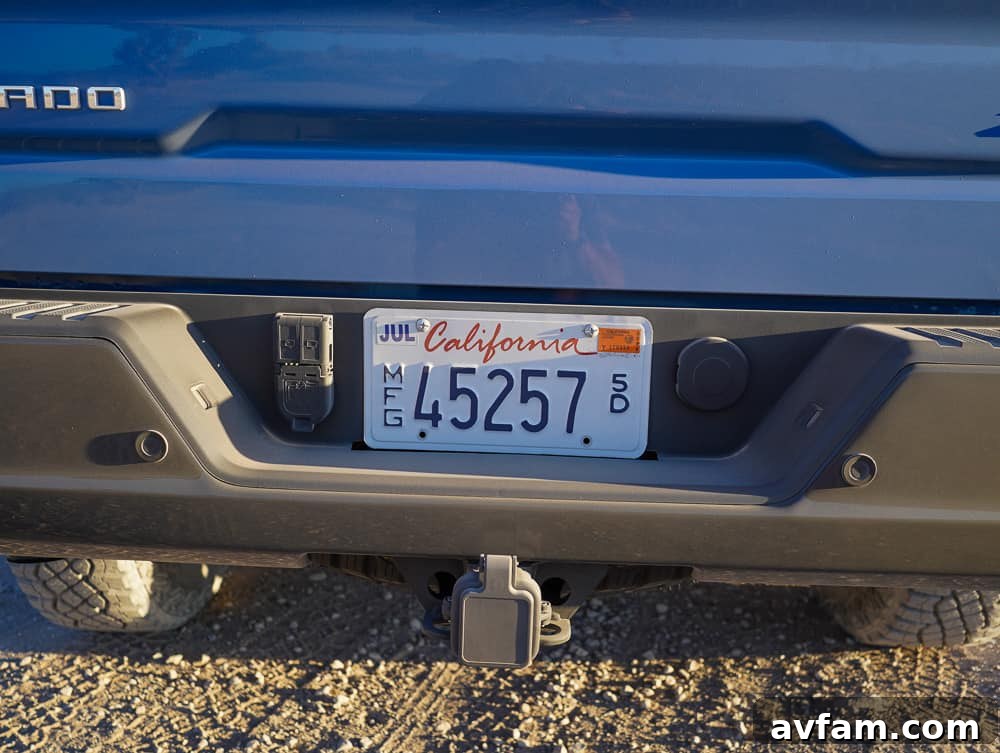 Chevy Silverado ZR2 from a low angle, showing underbody protection