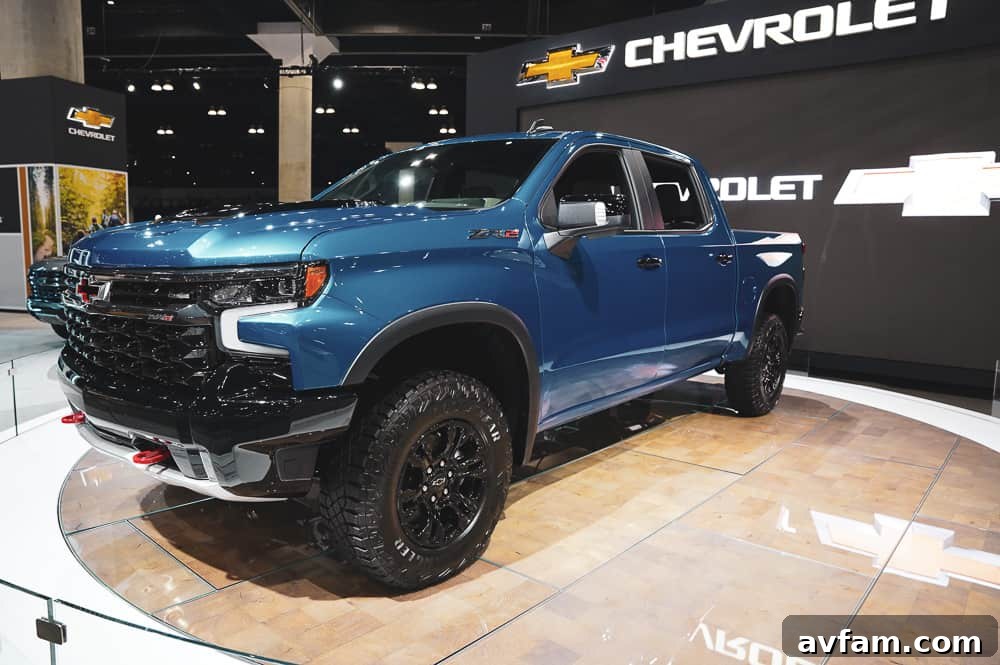 Front quarter panel of Chevy Silverado ZR2, LA Auto Show