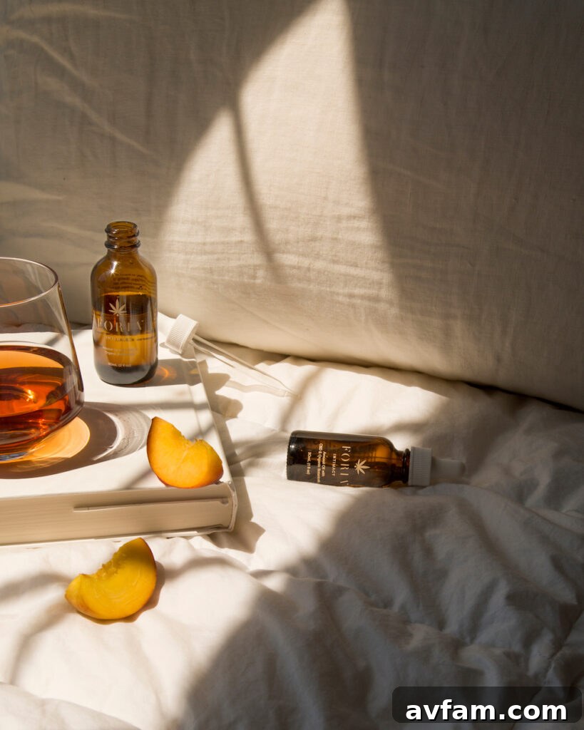 A serene image highlighting the natural ingredients and purity of CBD wellness products, focusing on self-care and intimate health.
