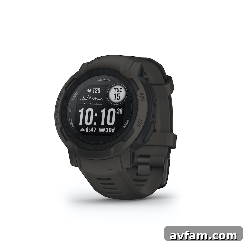Various Garmin Instinct 2 watches in different colors.