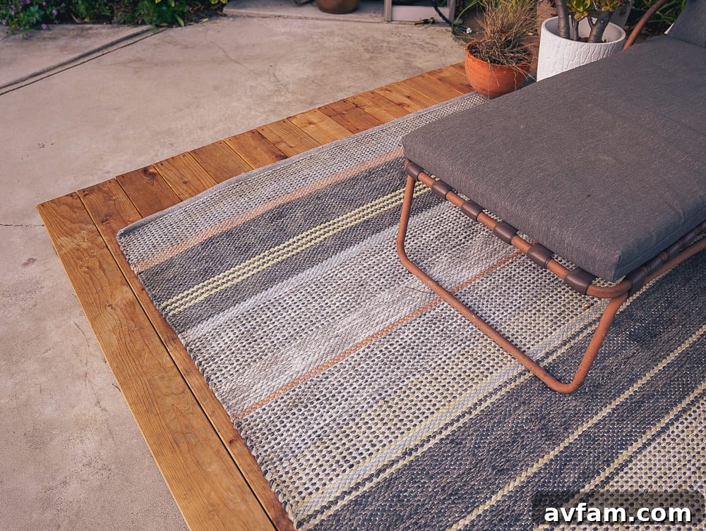 Deck with decorative plants