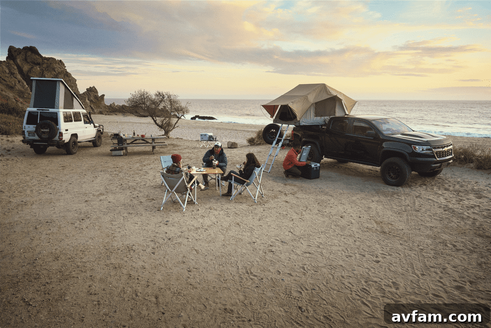 Dometic Go camp table and chair setup