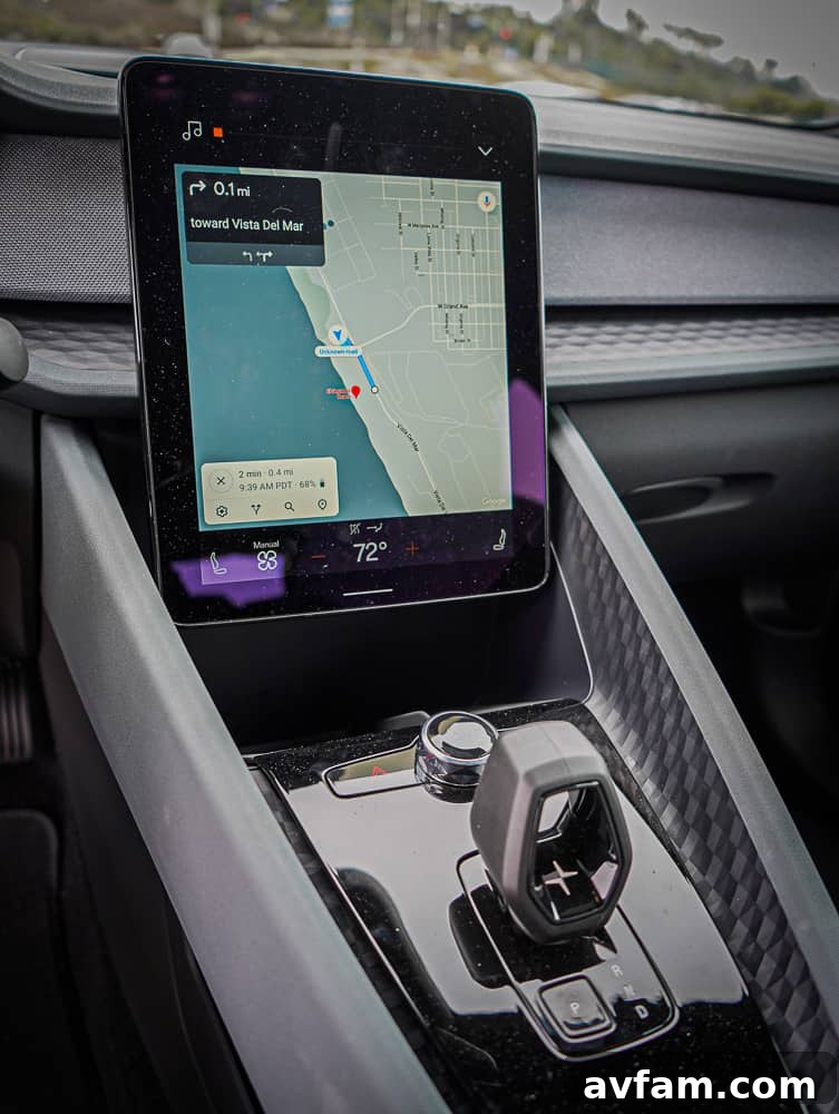 Polestar 2's ergonomic driver's seat and door panel