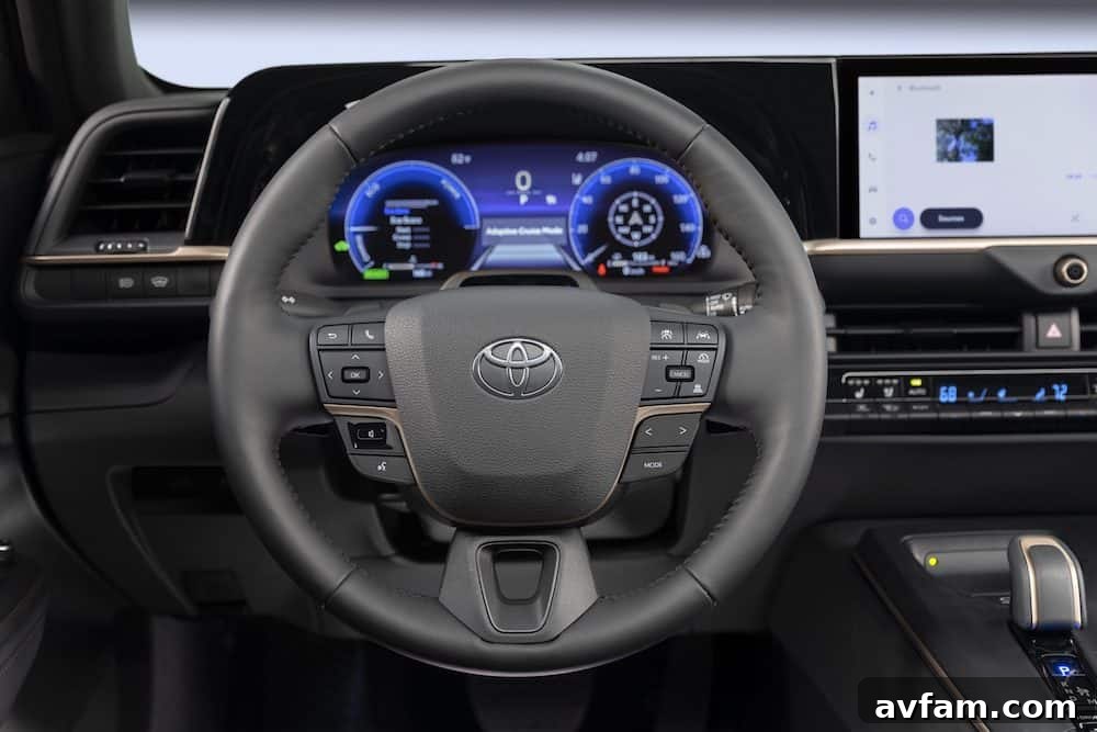 Toyota Crown Elegant Lines Press photo capturing the elegant lines of the 2023 Toyota Crown.