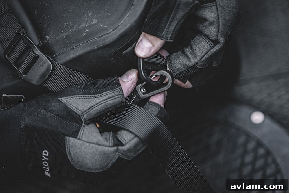 Rugged outdoor gear Subtech Pro Stealth 50L Drybag against a natural backdrop.