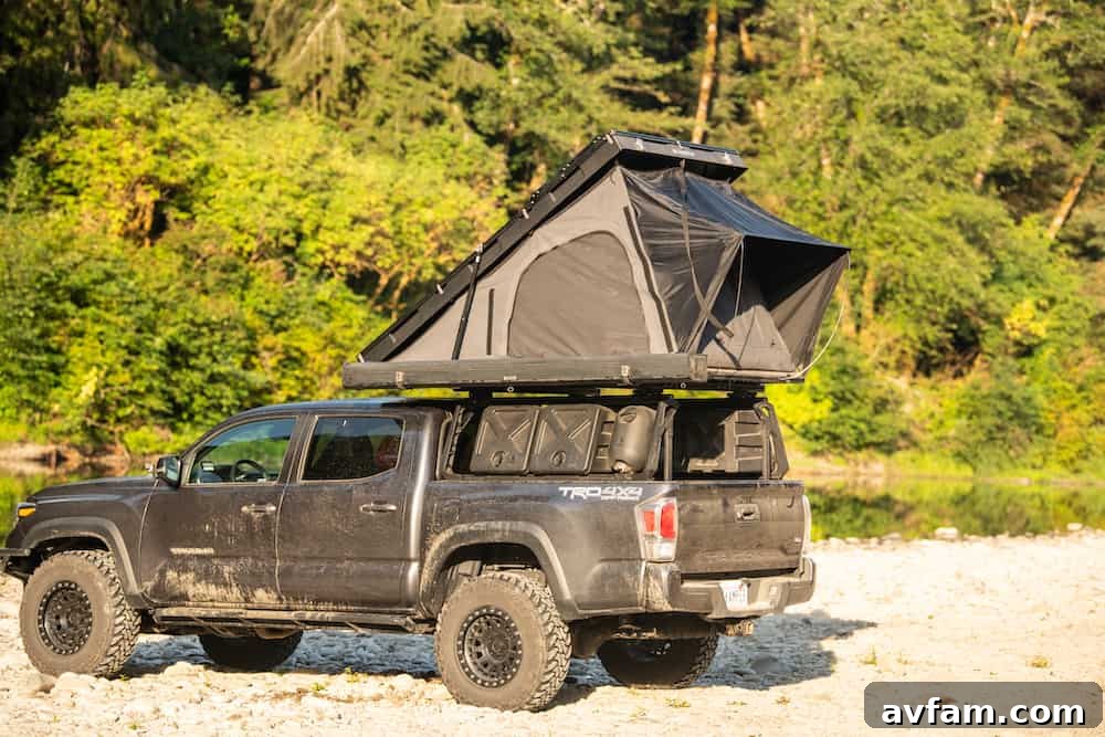 iKamper Blue Dot Voyager on rugged terrain