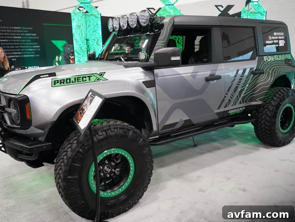 SEMA Overlanding Truck Customized full-size truck with camping gear at SEMA