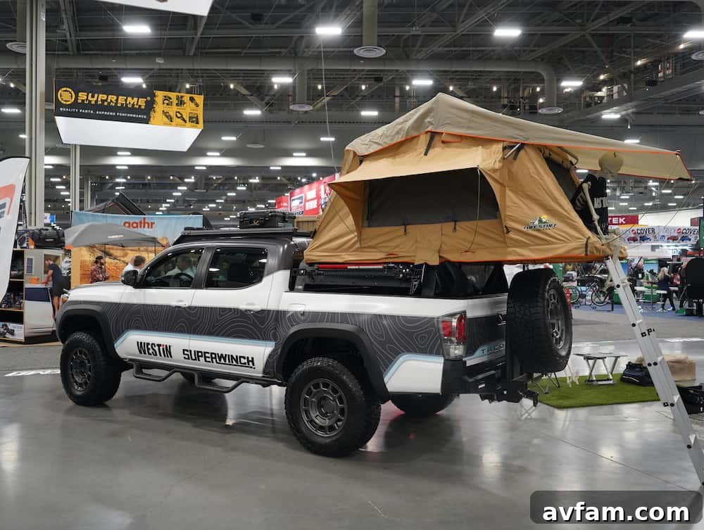 SEMA Bumper Lights Off-road truck with custom bumper and lights at SEMA