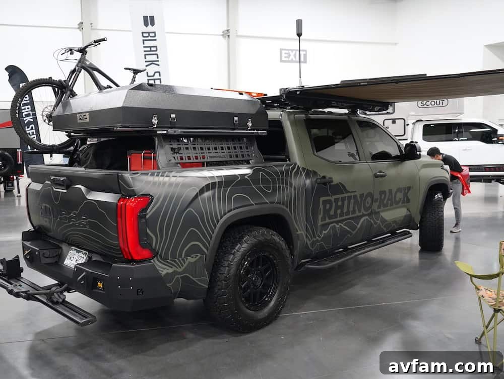 SEMA Rugged Truck Side view of a rugged SEMA custom truck