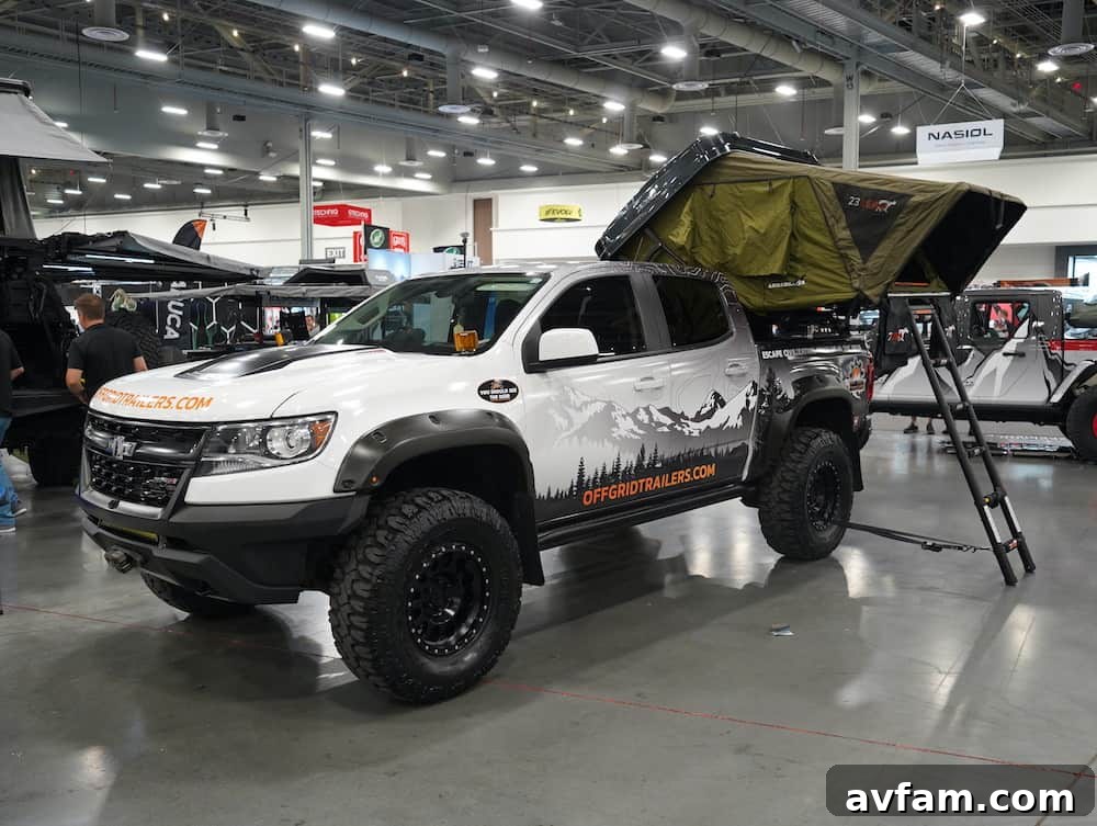 SEMA Unique Bodywork Customized truck with unique body work and color at SEMA