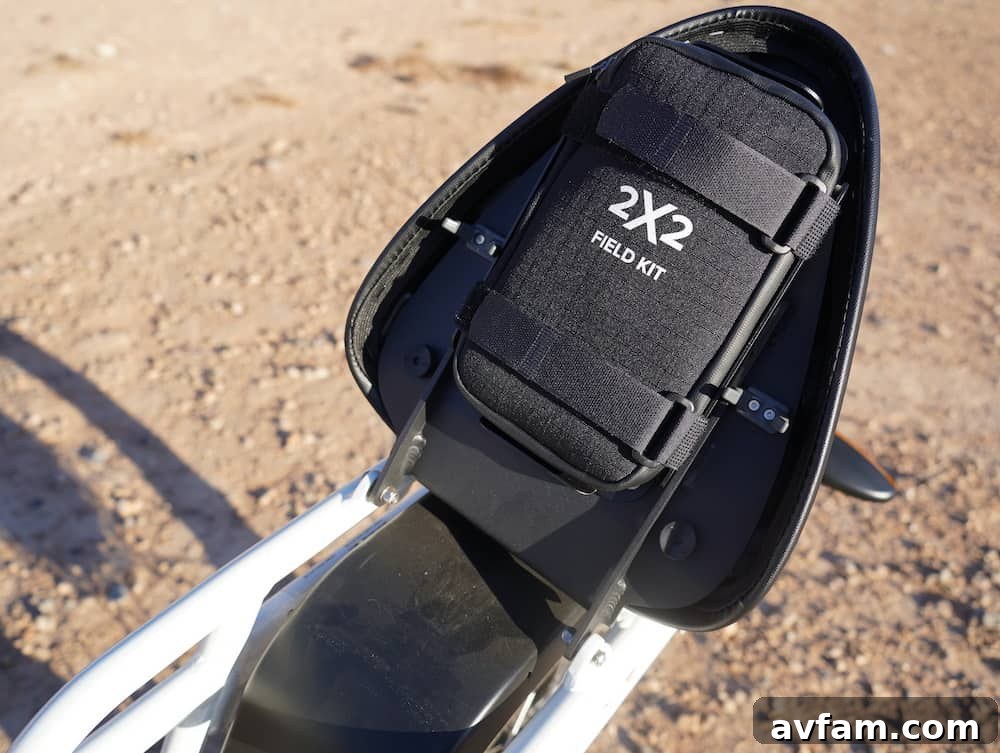 UBCO 2x2 electric bike stopped on a rugged path