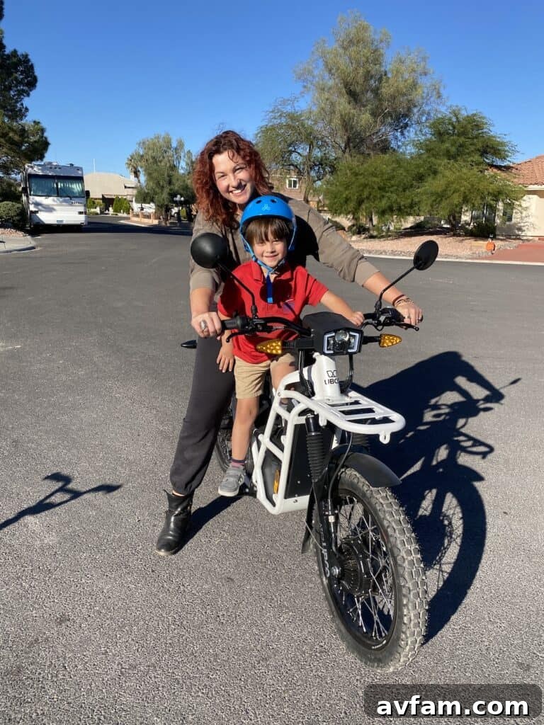UBCO 2x2 electric bike with a large cargo box on the back