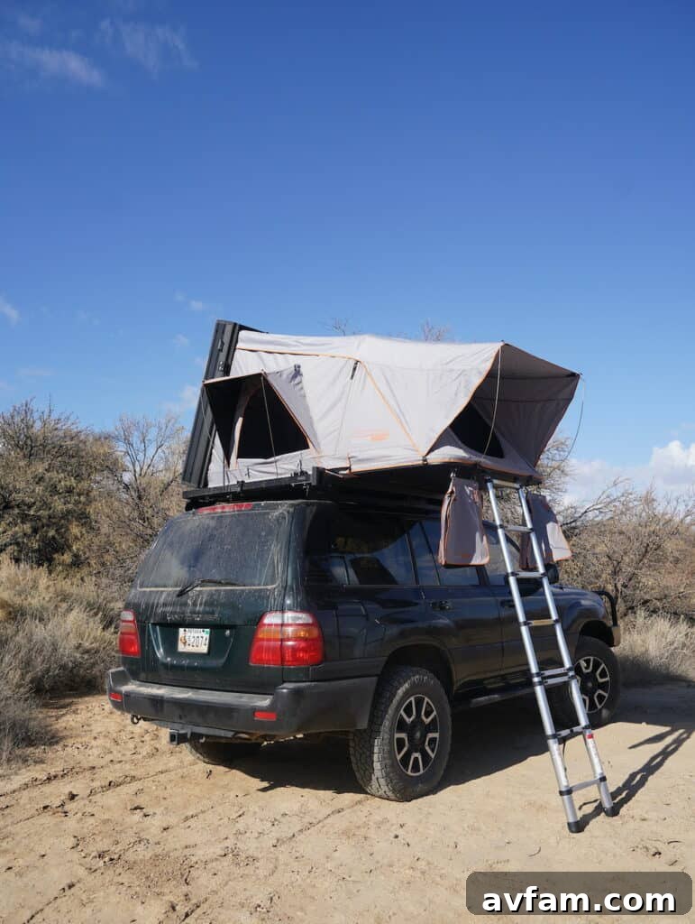 Condor Overland Base Structure Roofnest Condor Overland from a low angle, showing its robust base