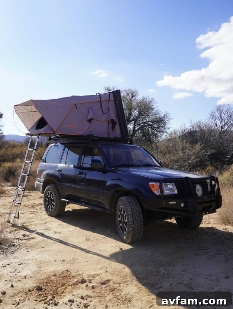 Condor Overland in Wilderness Roofnest Condor Overland in a scenic, rugged landscape