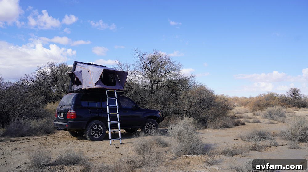 Integrated Ladder Open Condor Overland with an integrated ladder