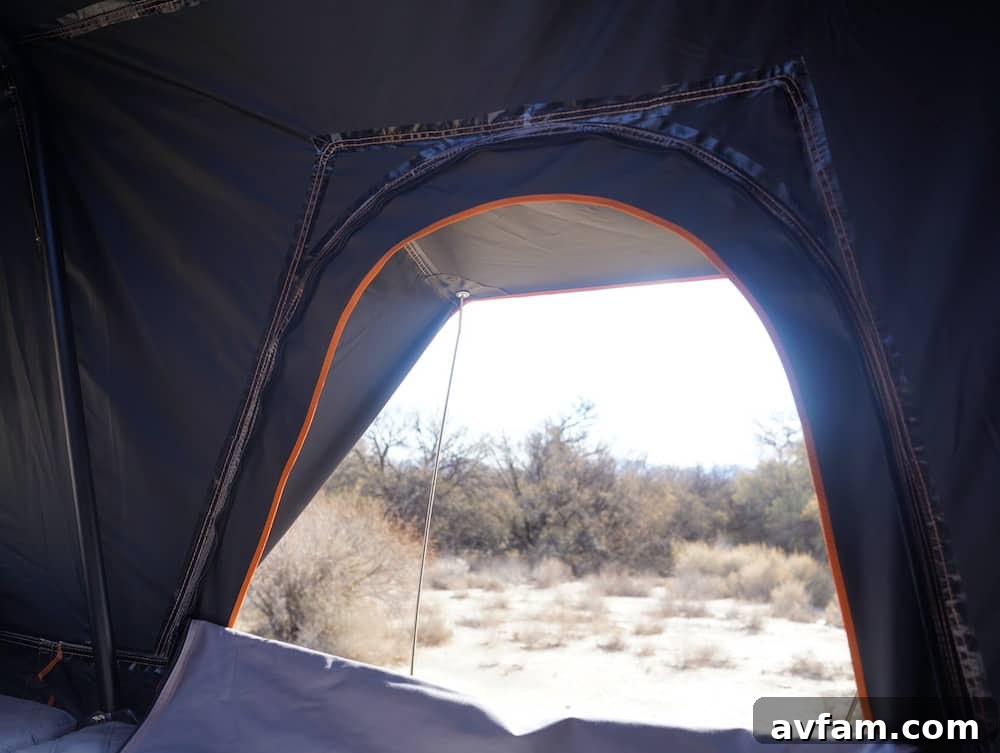 Condor Overland Campsite View Condor Overland deployed with a view of the vehicle