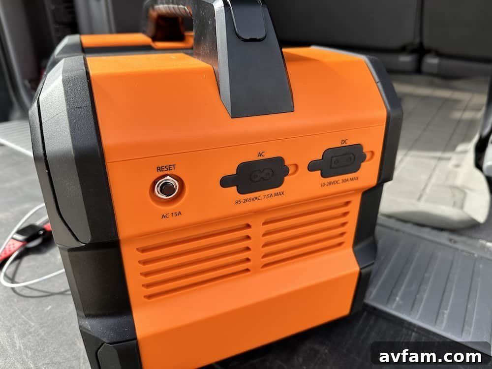 Generac GB1000 connected to a solar panel for charging.