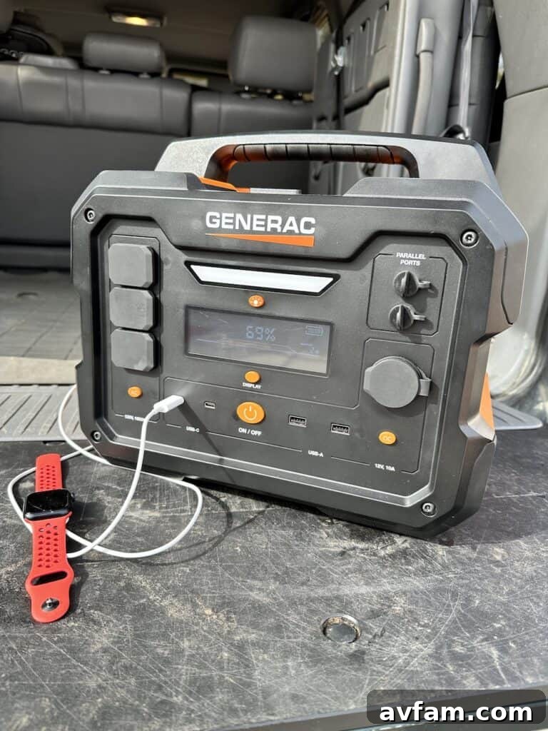 Generac GB1000 from a different angle, highlighting its design.