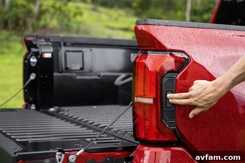 Rear 3/4 view of the 2024 Toyota Tacoma Limited