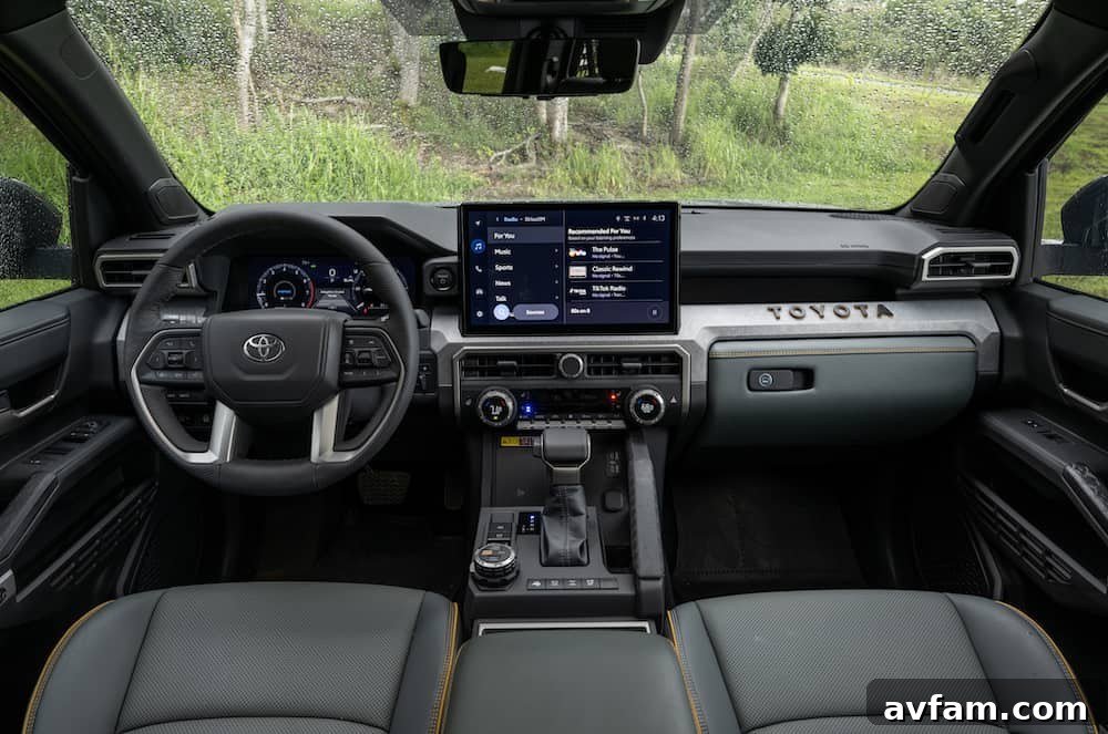 2024 Toyota Tacoma Trailhunter rear view with bed rack