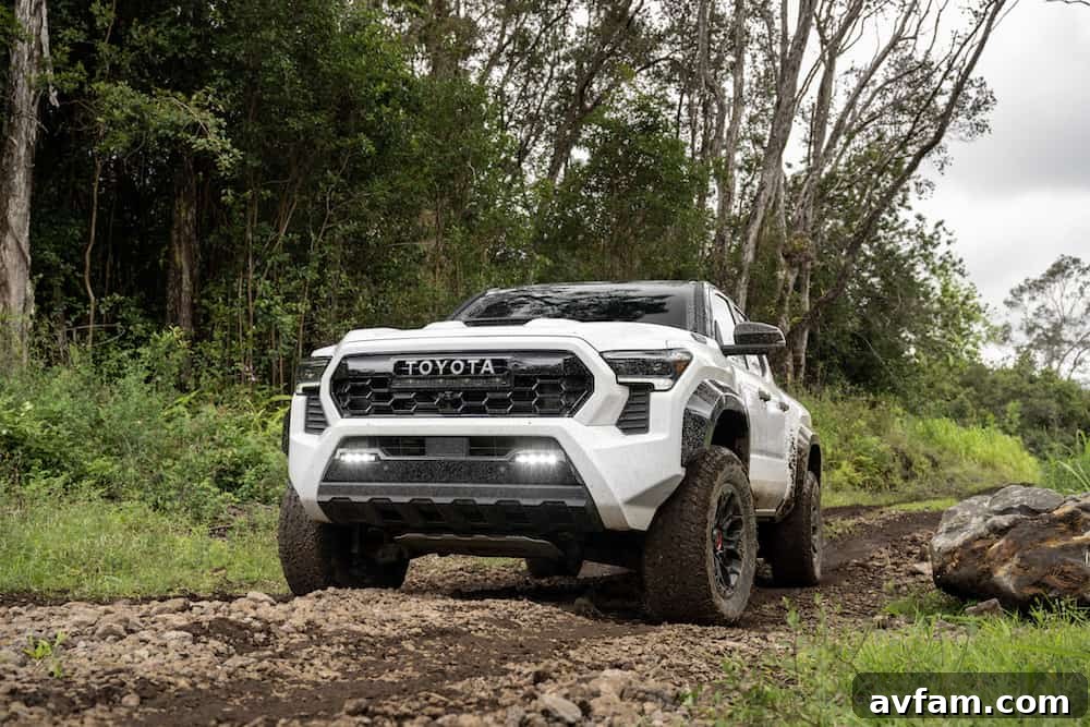 Front view of the 2024 Toyota Tacoma TRD Pro
