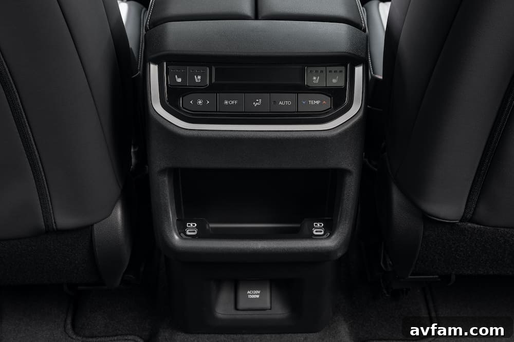 Wide shot of the Lexus TX's interior, emphasizing its spaciousness.