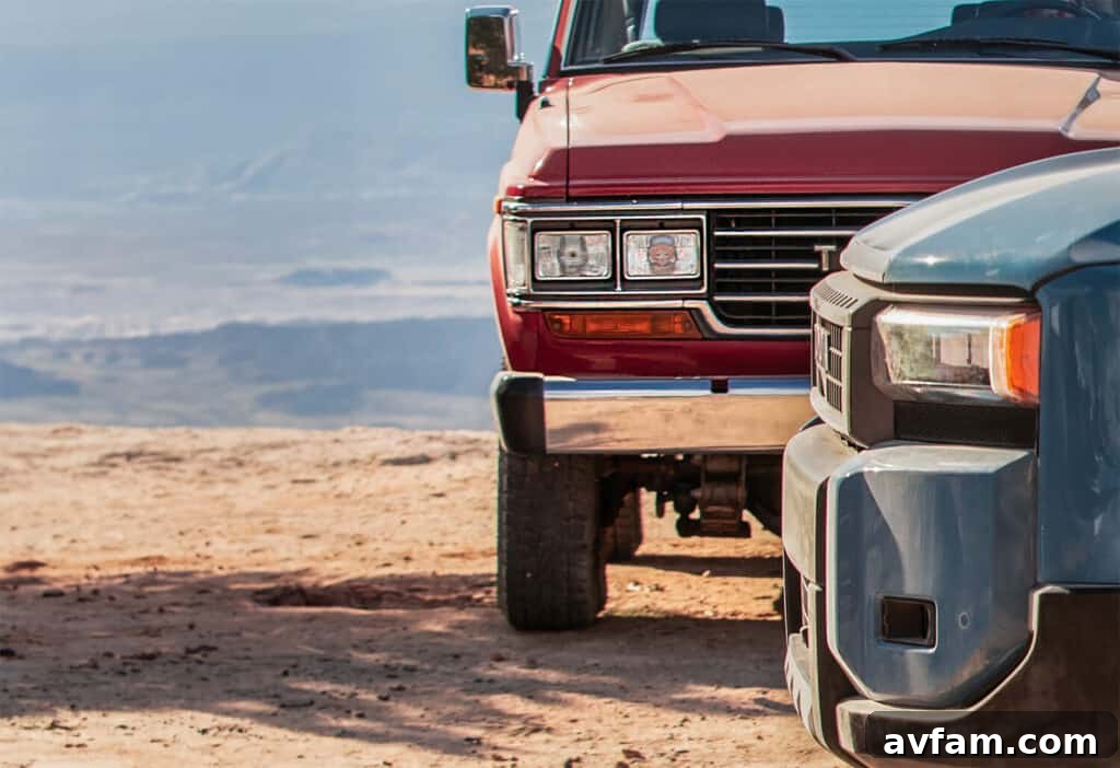 Side profile of a rugged, modern SUV, potentially hinting at the 2024 Toyota Land Cruiser design.