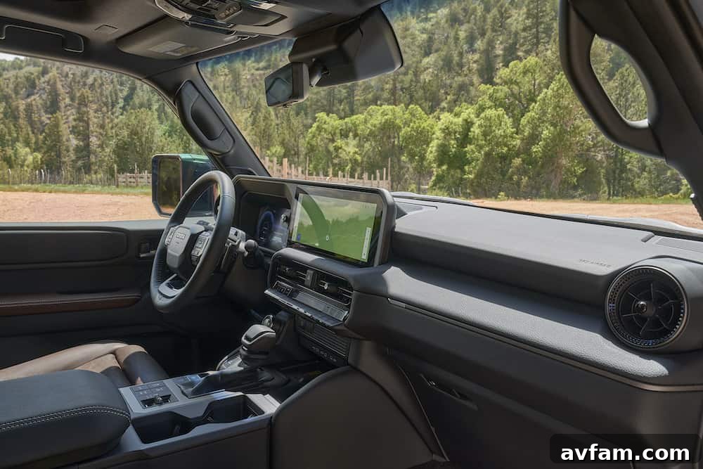 2024 Toyota Land Cruiser Cargo Space Cargo area of the 2024 Toyota Land Cruiser with seats folded down.
