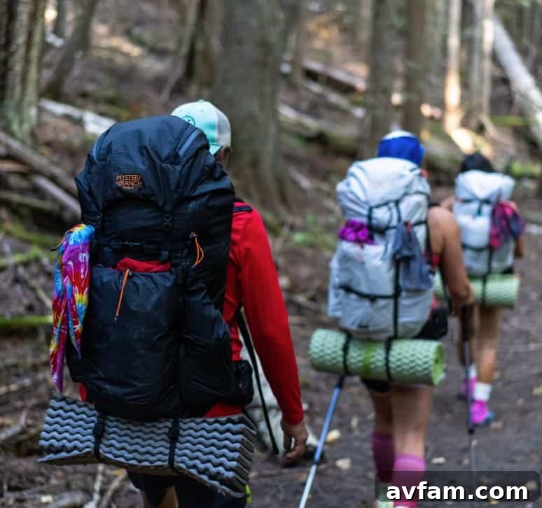 Close-up of the Mystery Ranch Radix backpack's material and compression straps, showing its technical features.