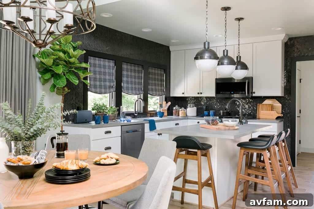 Modern kitchen with elegant upgrades and contemporary design