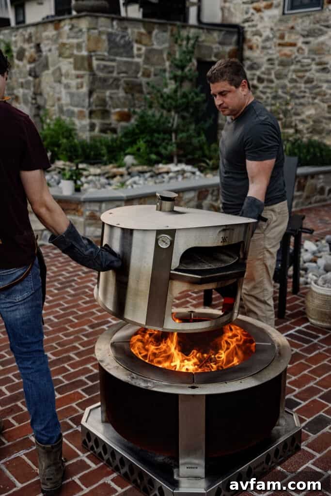 A close-up of the flames within the Breeo X24 fire pit, showcasing its efficient burn.