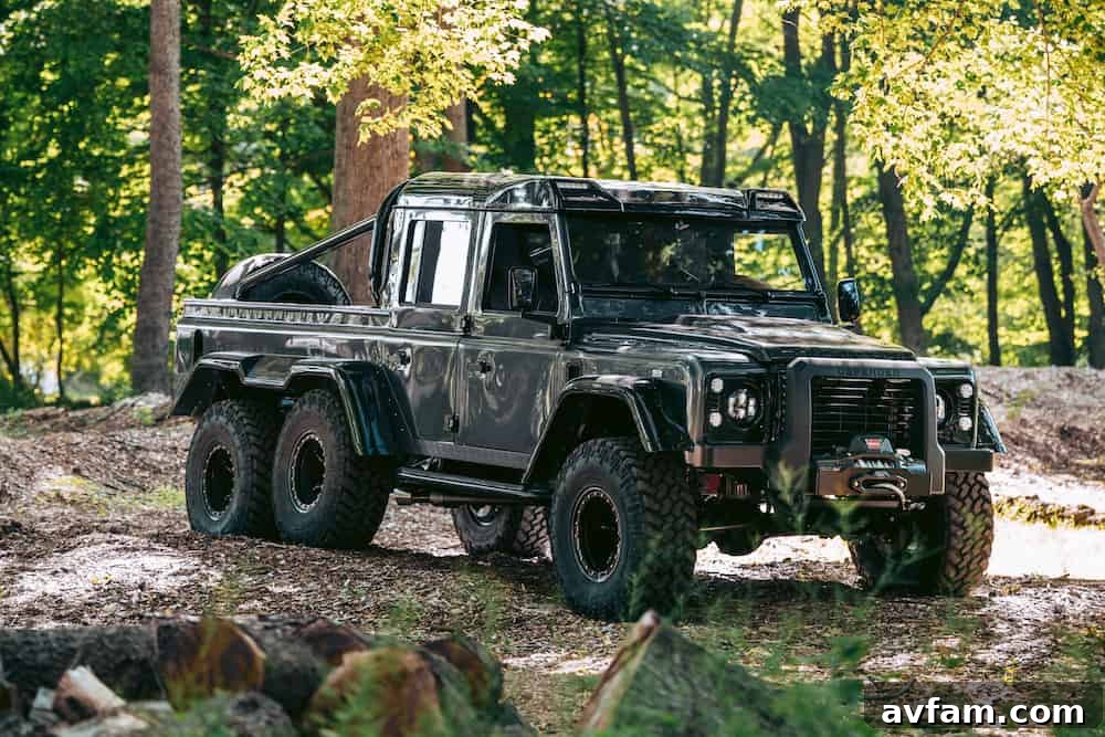 Manz Motor Company 1983 Land Rover Defender 110 6x6, Aston Martin Xenon Grey