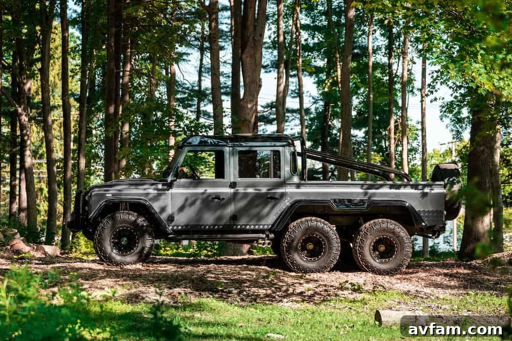 Manz Defender 6x6 front end with winch and nudge bar