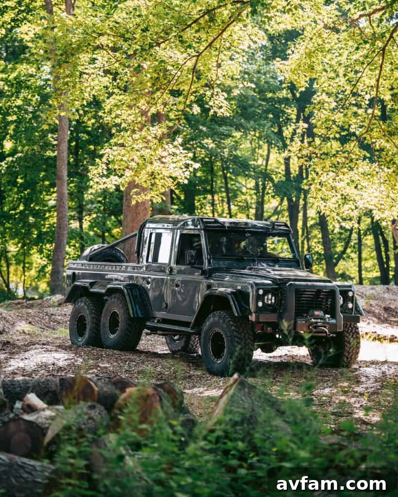 Luxury interior of the Manz Defender 6x6, leather and Alcantara