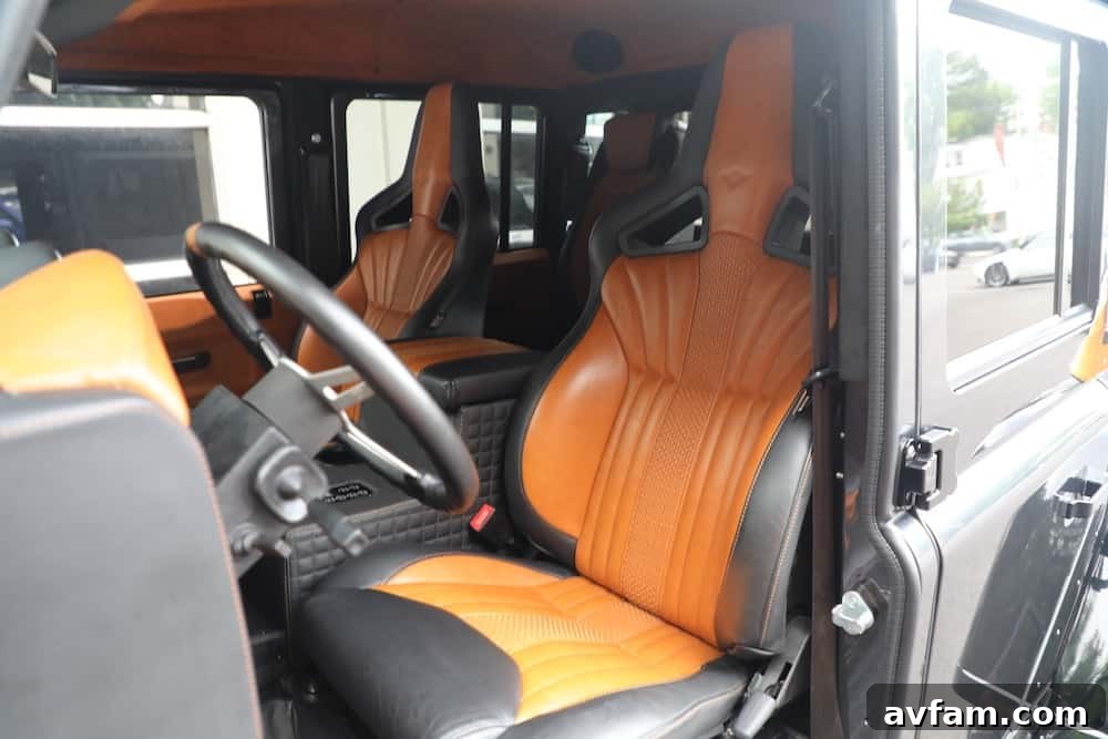 Engine bay of the V8 LS3 Defender 6x6