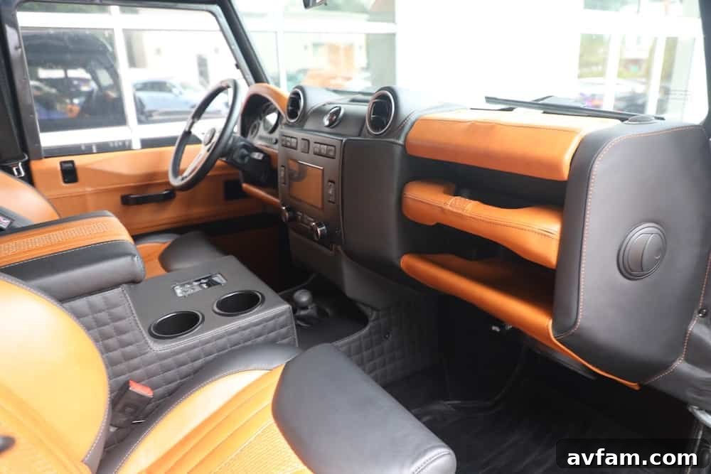 Detailed view of the luxury leather and Alcantara seats
