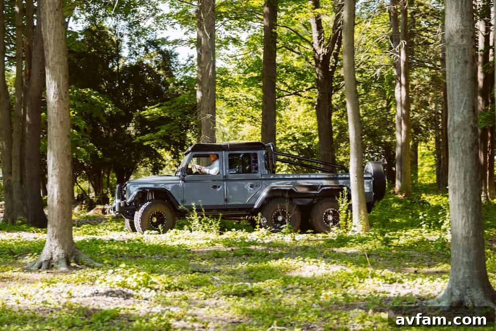Manz Defender 6x6 driving on road