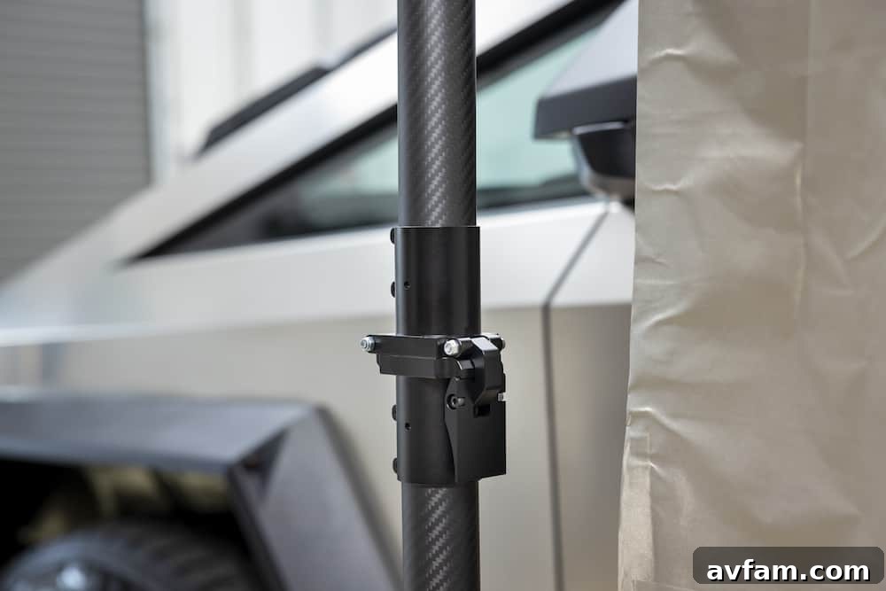 Side entrance of the CYBERCYLENT EMP Faraday Car Cover for easy user access