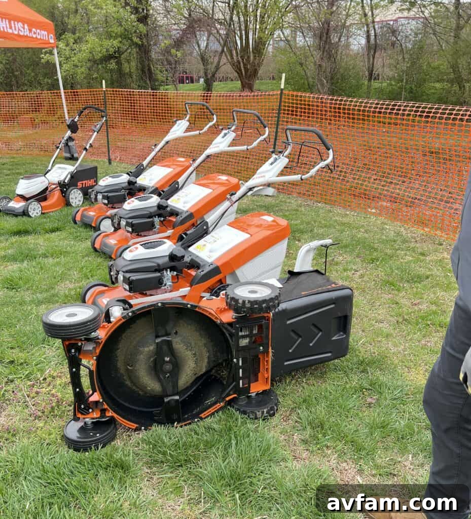 Stihl RM Mower Line A vibrant display of the Stihl RM Mower Line, showcasing modern design and functionality.