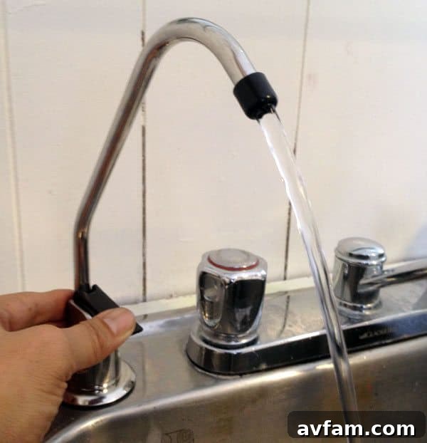 Filtrete Water Filter System Running Post-Installation