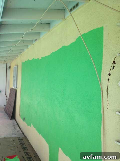 Sample Exterior Paint on House Exterior House Painting Test Area