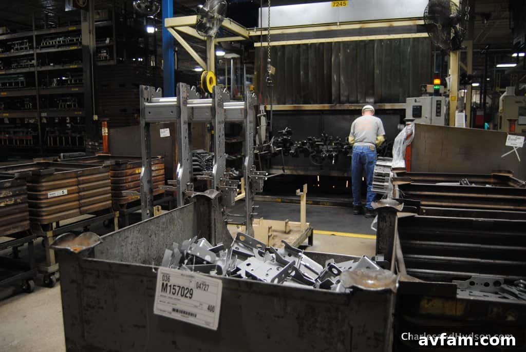 Precision machinery operating on the factory floor, ensuring high quality