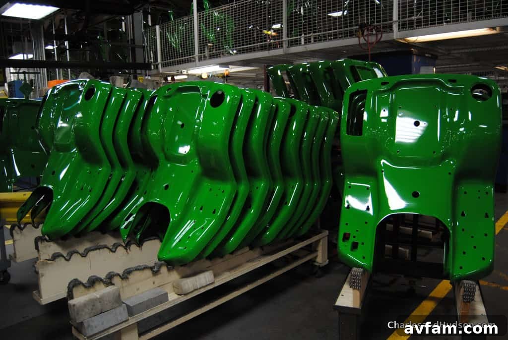 The intricate network of wires and cables that power John Deere equipment