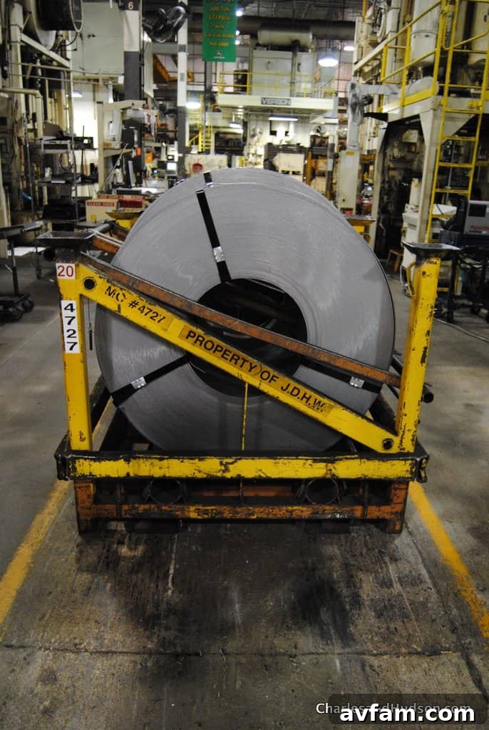 An overview of the bustling assembly line with multiple workstations