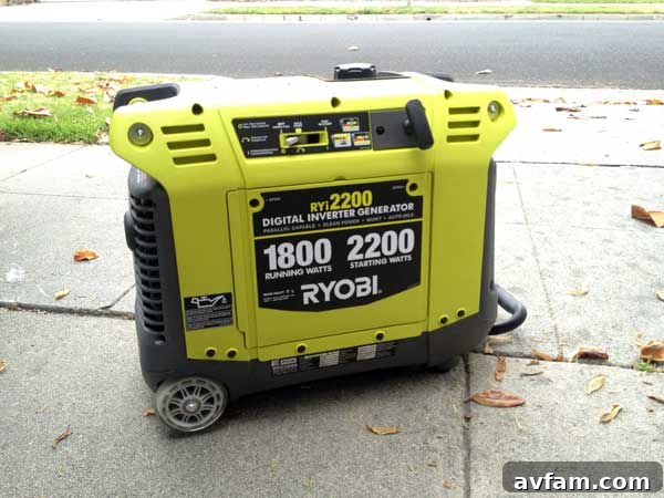 Ryobi RYi2200 Inverter Generator Ryobi RYi2200 Inverter Generator - front view