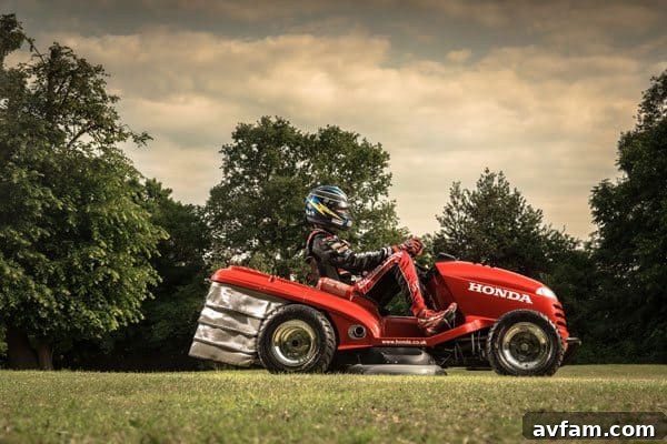Honda Mean Mower in action